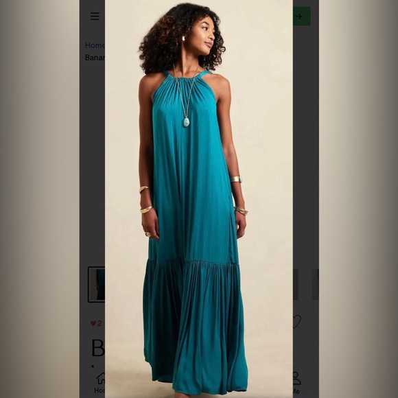 NWT Banana Republic Halter Maxi Dress - Picture 1 of 11